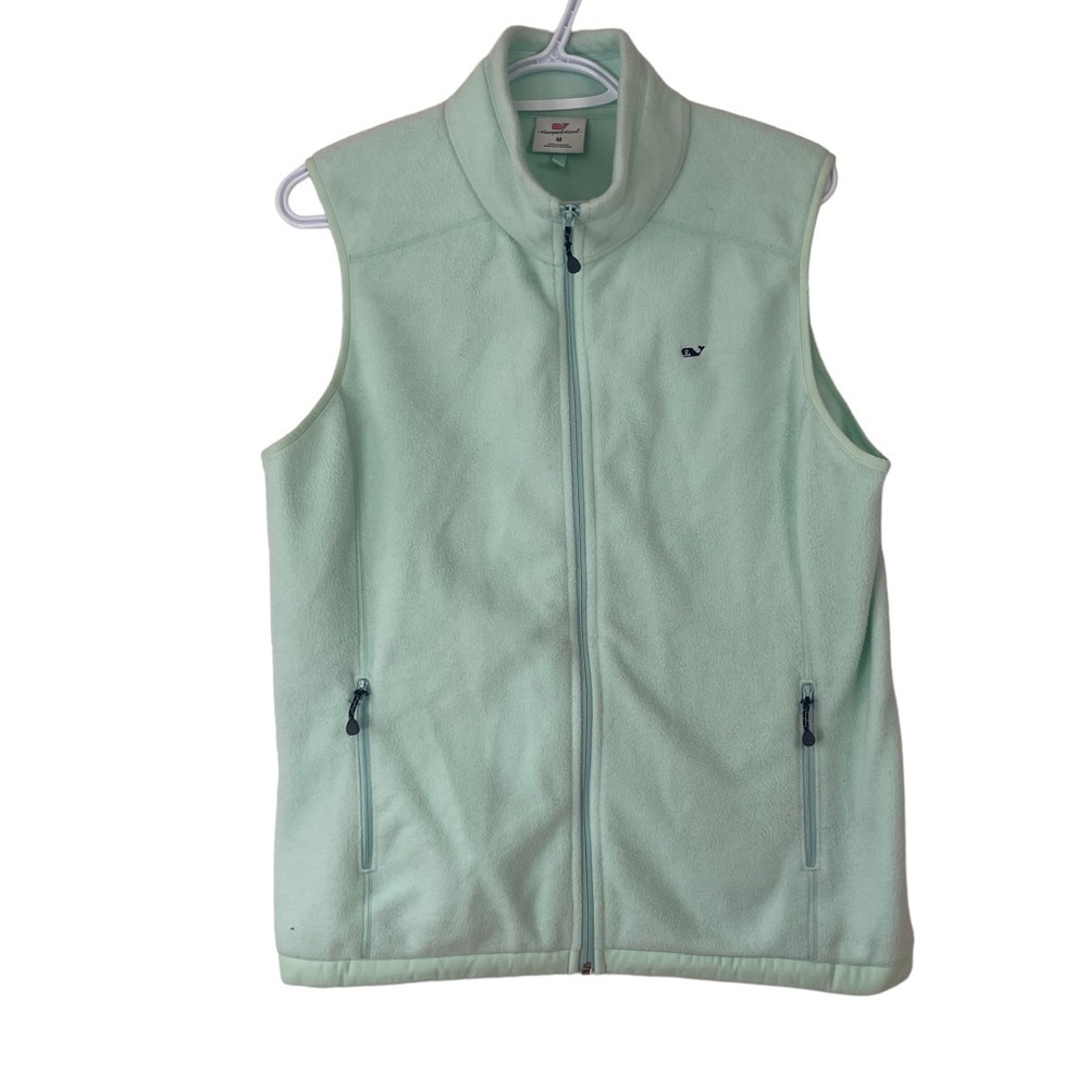 Vineyard Vines Women’s Mint Green Polar Fleece Warmth Layers Vest Size XL